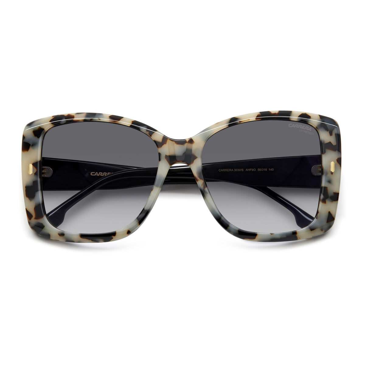 NWT Carrera CARRERA 3030/S-0SZJ HA Oversized 56mm Sunglasses Sunglasses CARRERA 3030/S 80S (WJ) Black/Dark Grey Shaded  main image 4